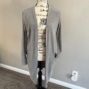 Gap Long Grey Open Cardigan